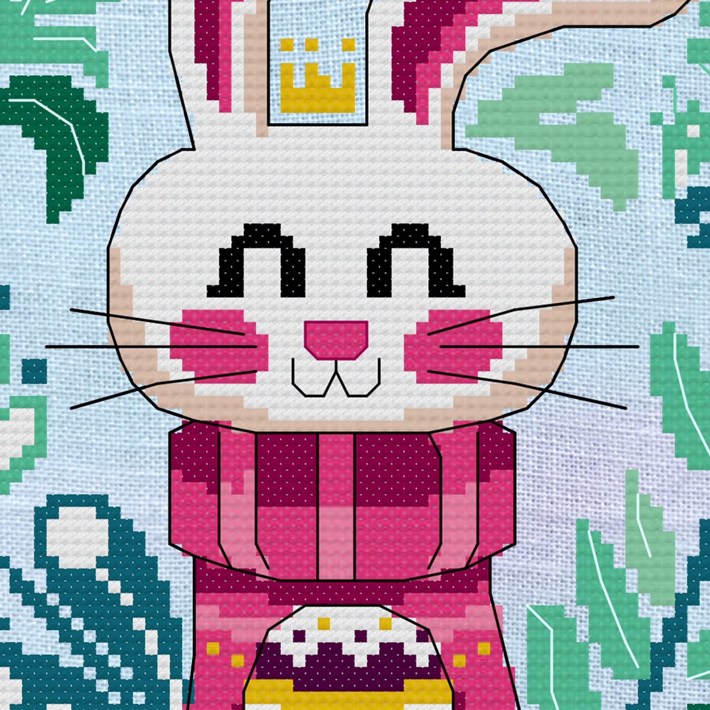 Easter Garden Cross Stitch Pattern - Digital Download