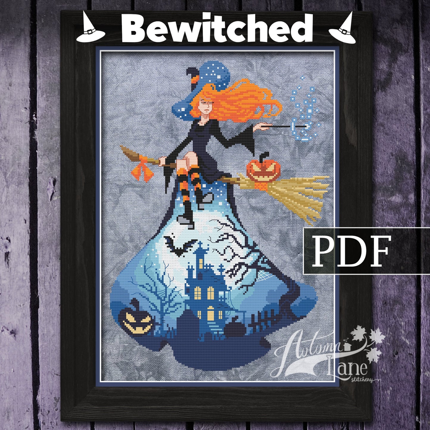 Bewitched Cross Stitch Pattern - Digital Download