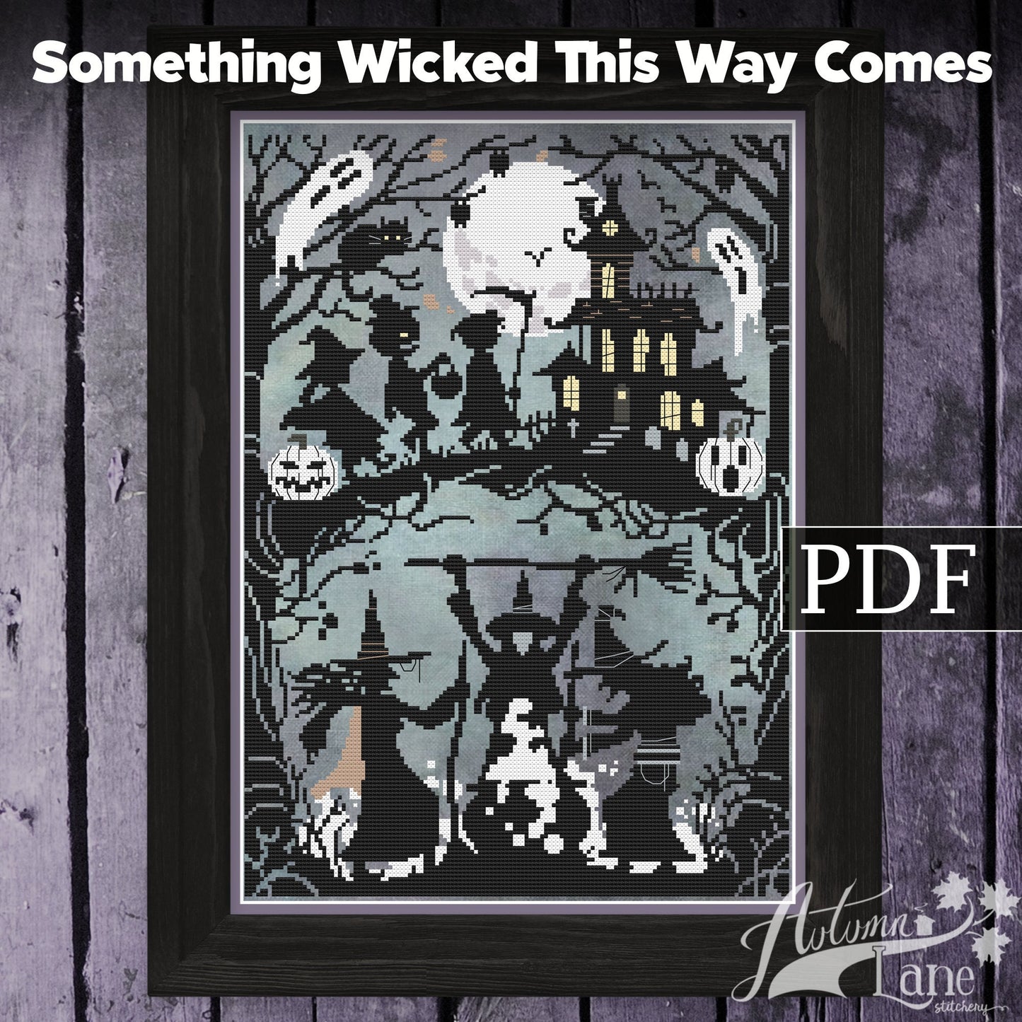 Something Wicked This Way Comes Cross Stitch Pattern - Digital Download