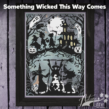 Something Wicked This Way Comes Cross Stitch Pattern - Physical Leaflet