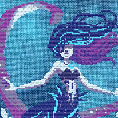 Siren of the Sea Cross Stitch Pattern - Digital Download