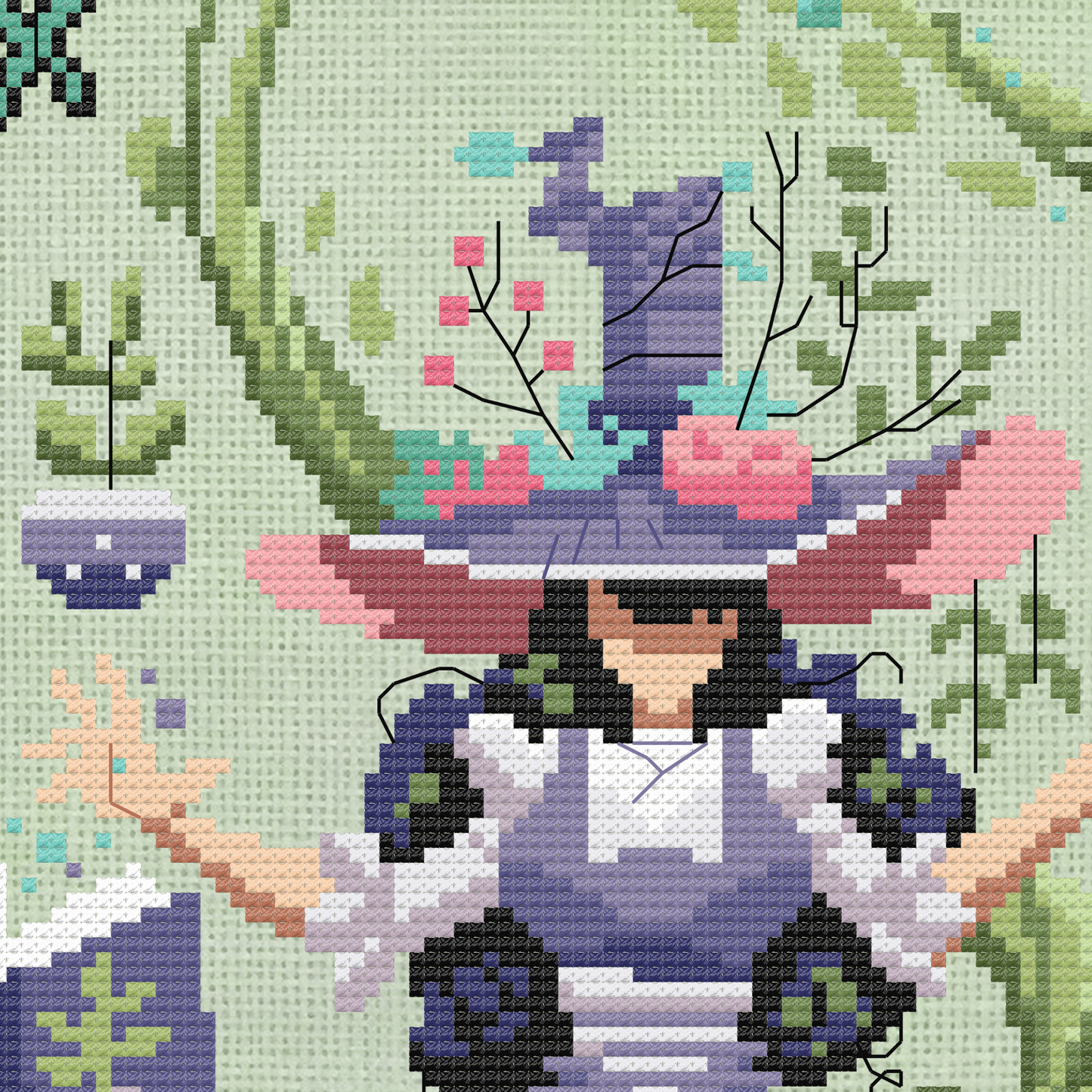 Serena Sprout Cross Stitch Pattern - Physical Leaflet
