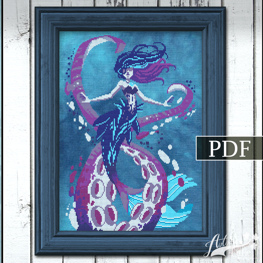 Siren of the Sea Cross Stitch Pattern - Digital Download