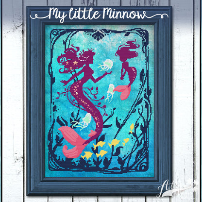 My Little Minnow Cross Stitch Pattern - Physical Leaflet